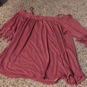 Peach colored 1/4 top